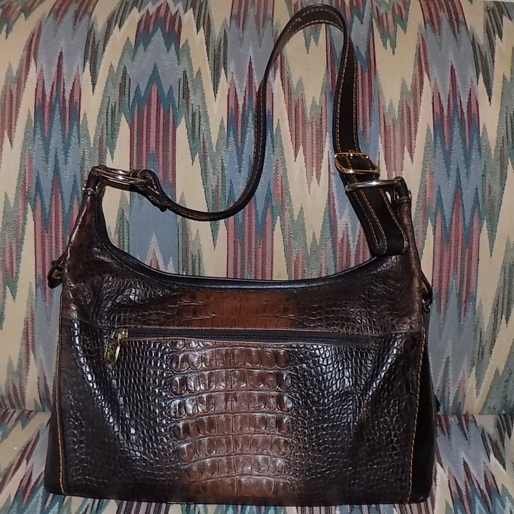 Marino Orlandi Croc embossed leather Made in Italy